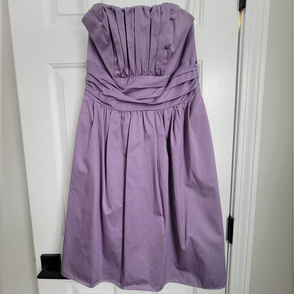 David's Bridal Cotton Sateen Knee-length Dress